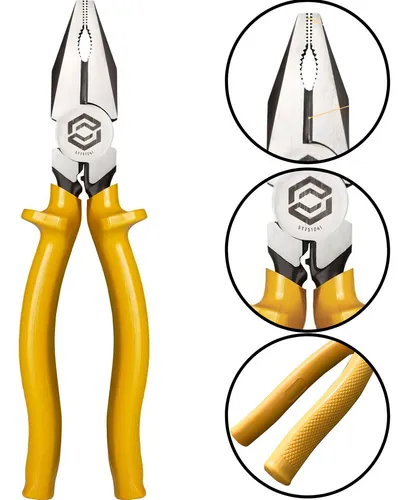 Alicate eletricista universal amarelo isolado 1000 V 8 polegadas SATA